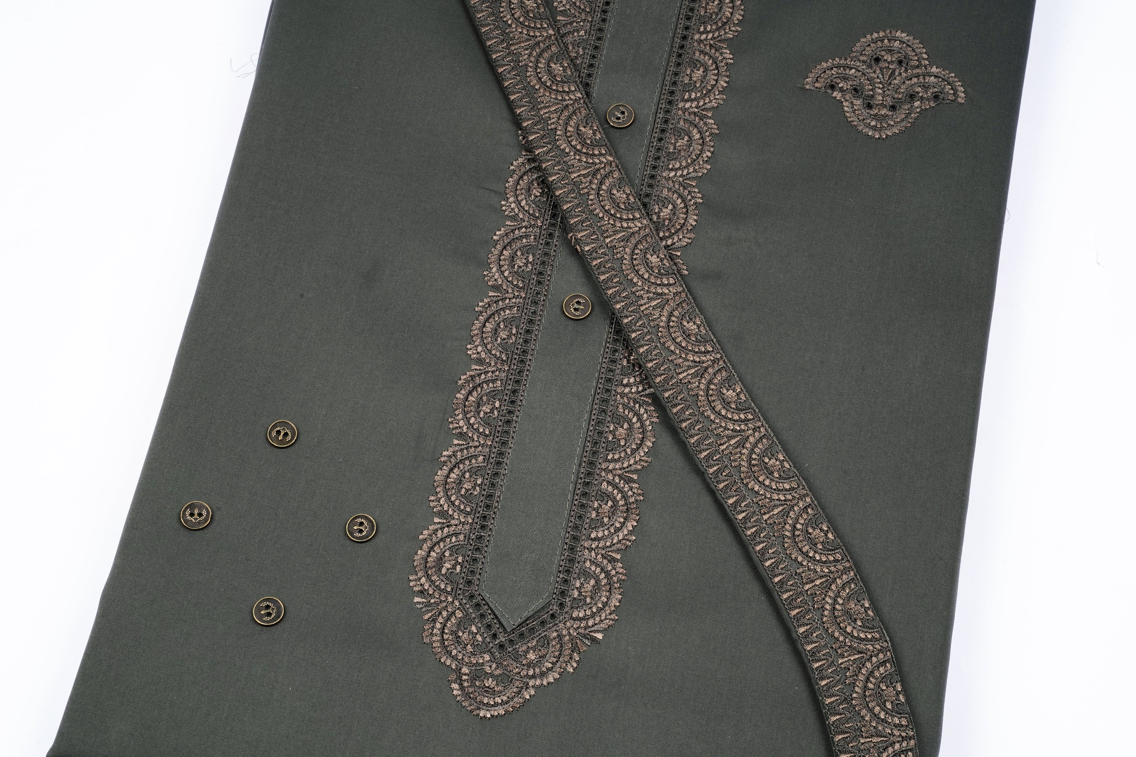 SHAH JAHAN LAWN (COTTON EMB) D # 908 - Chawla Fabrics