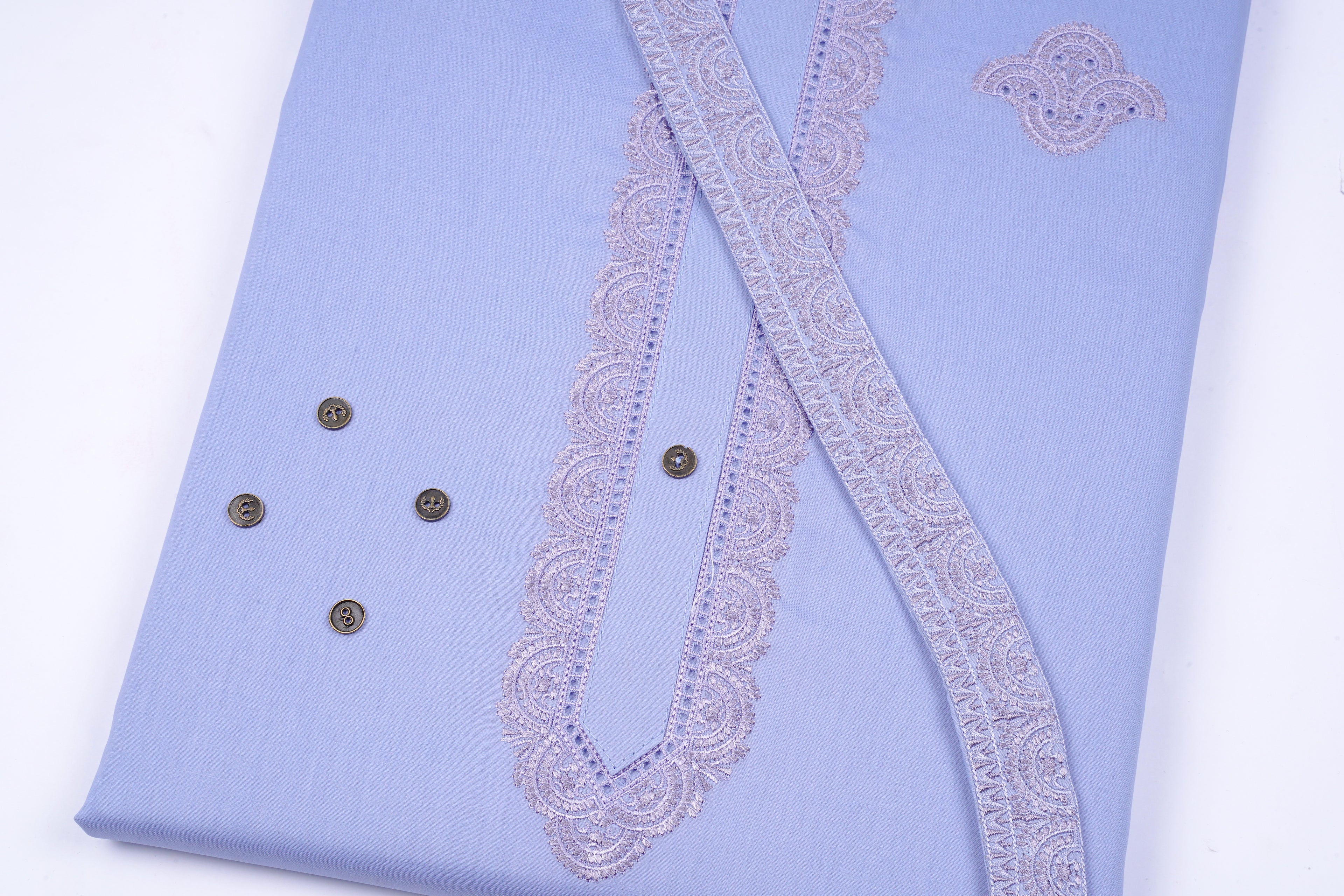 SHAH JAHAN LAWN (COTTON EMB) D # 908 - Chawla Fabrics