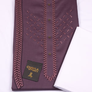 Kenwood Cotton Kurta Embroidery Design # 163 - Chawla Fabrics