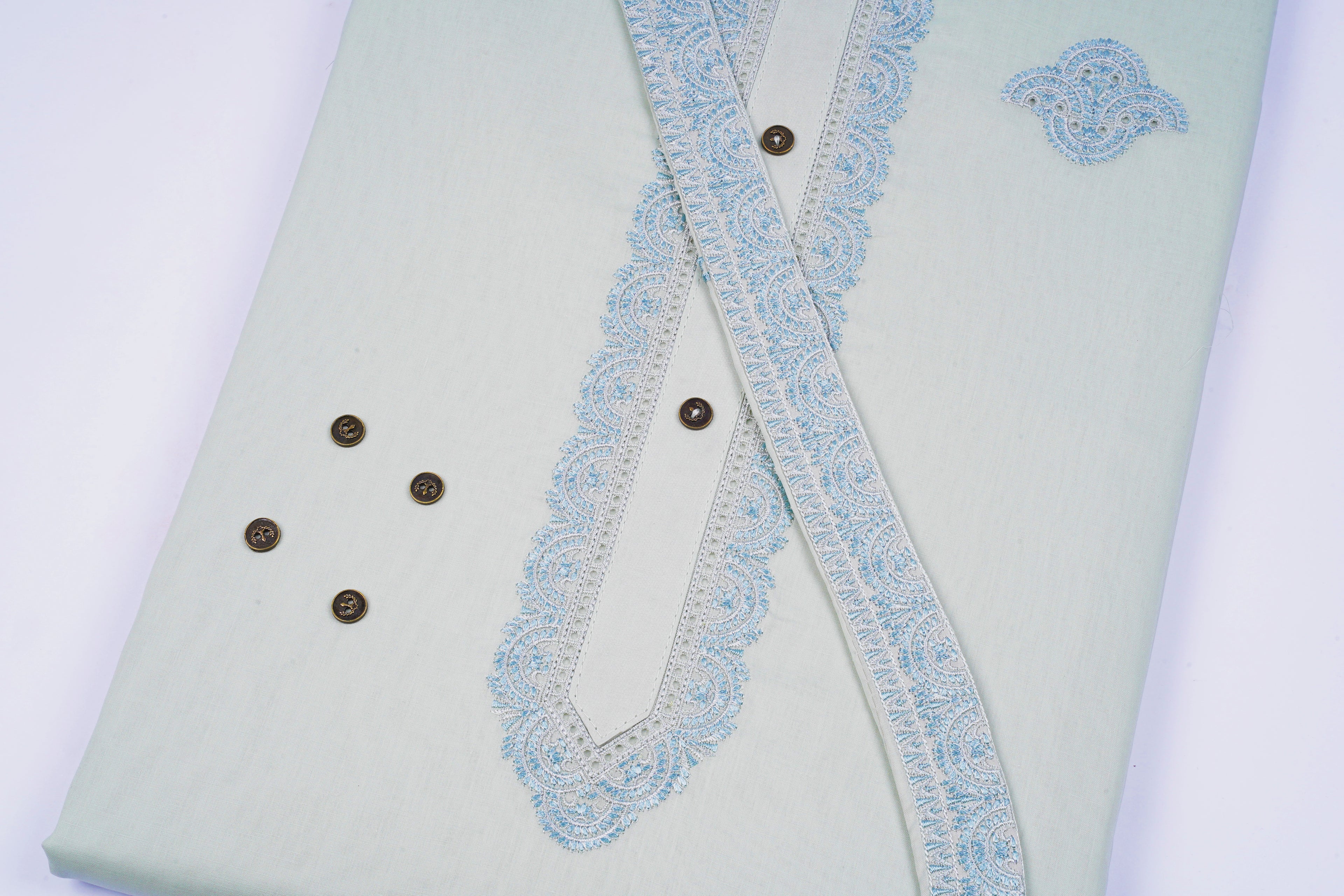 SHAH JAHAN LAWN (COTTON EMB) D # 908 - Chawla Fabrics