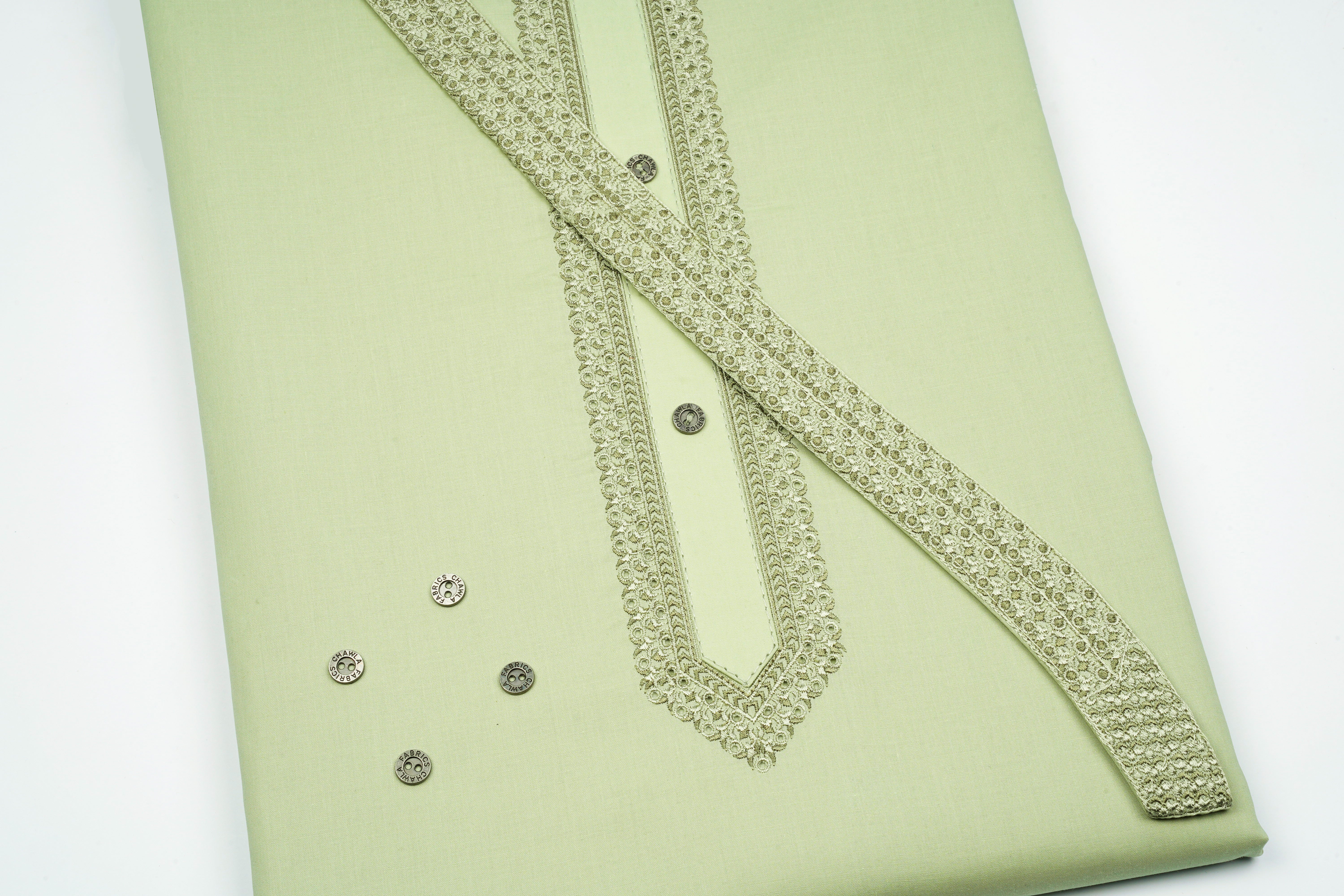 RADO COTTON EMB GALA BAN D # RC-01 - Chawla Fabrics