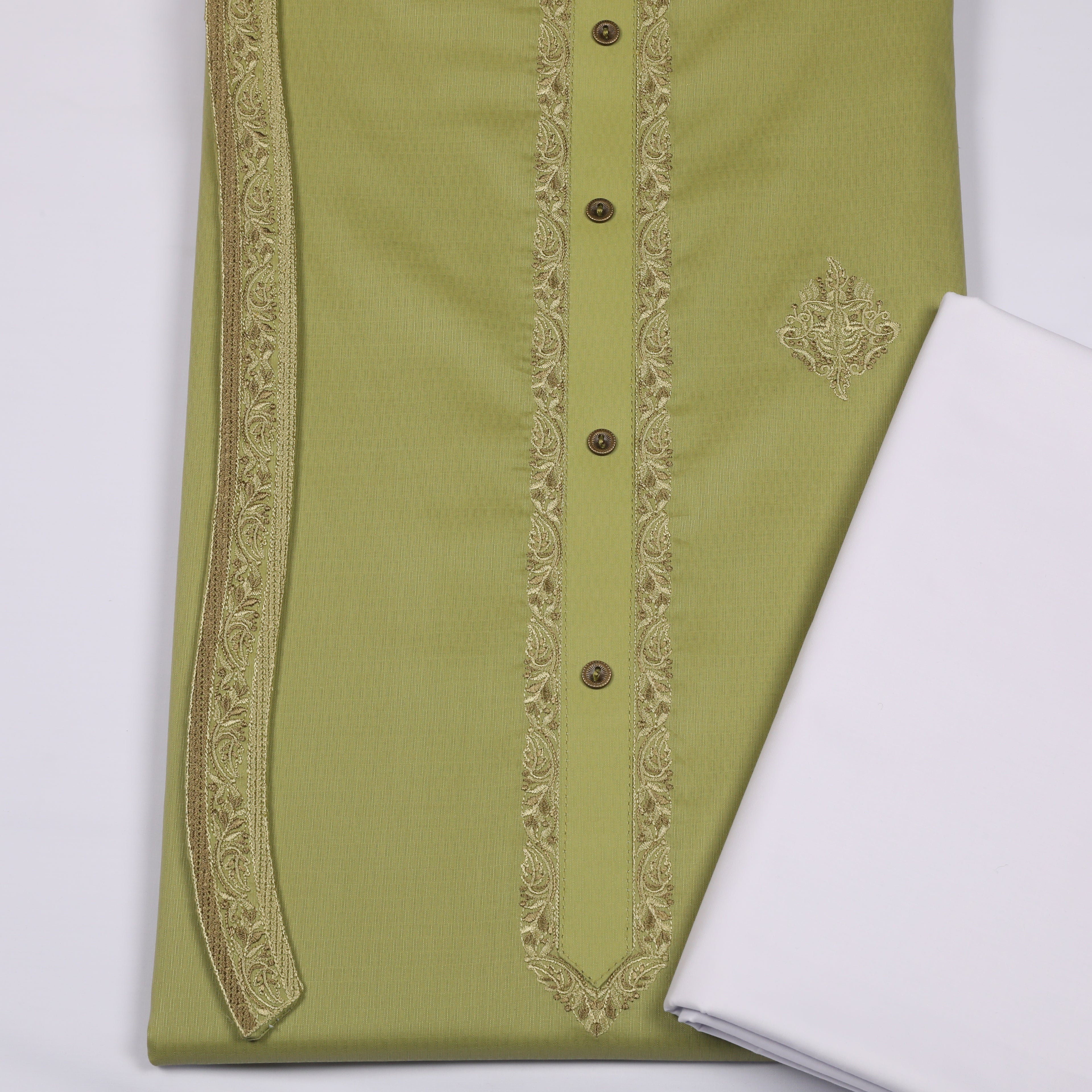 Kenwood Cotton Kurta Embroidery Design # 149 - Chawla Fabrics