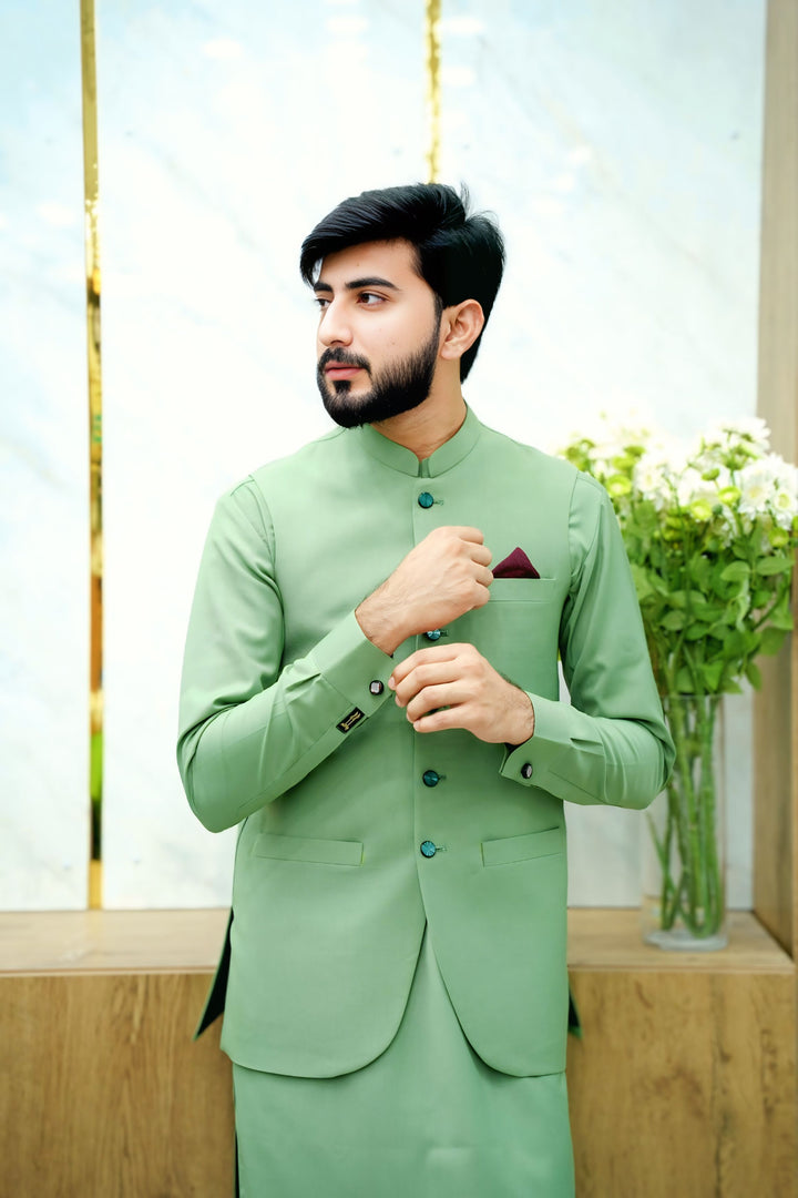 Sage Royal Stiched Wash & Wear Suit