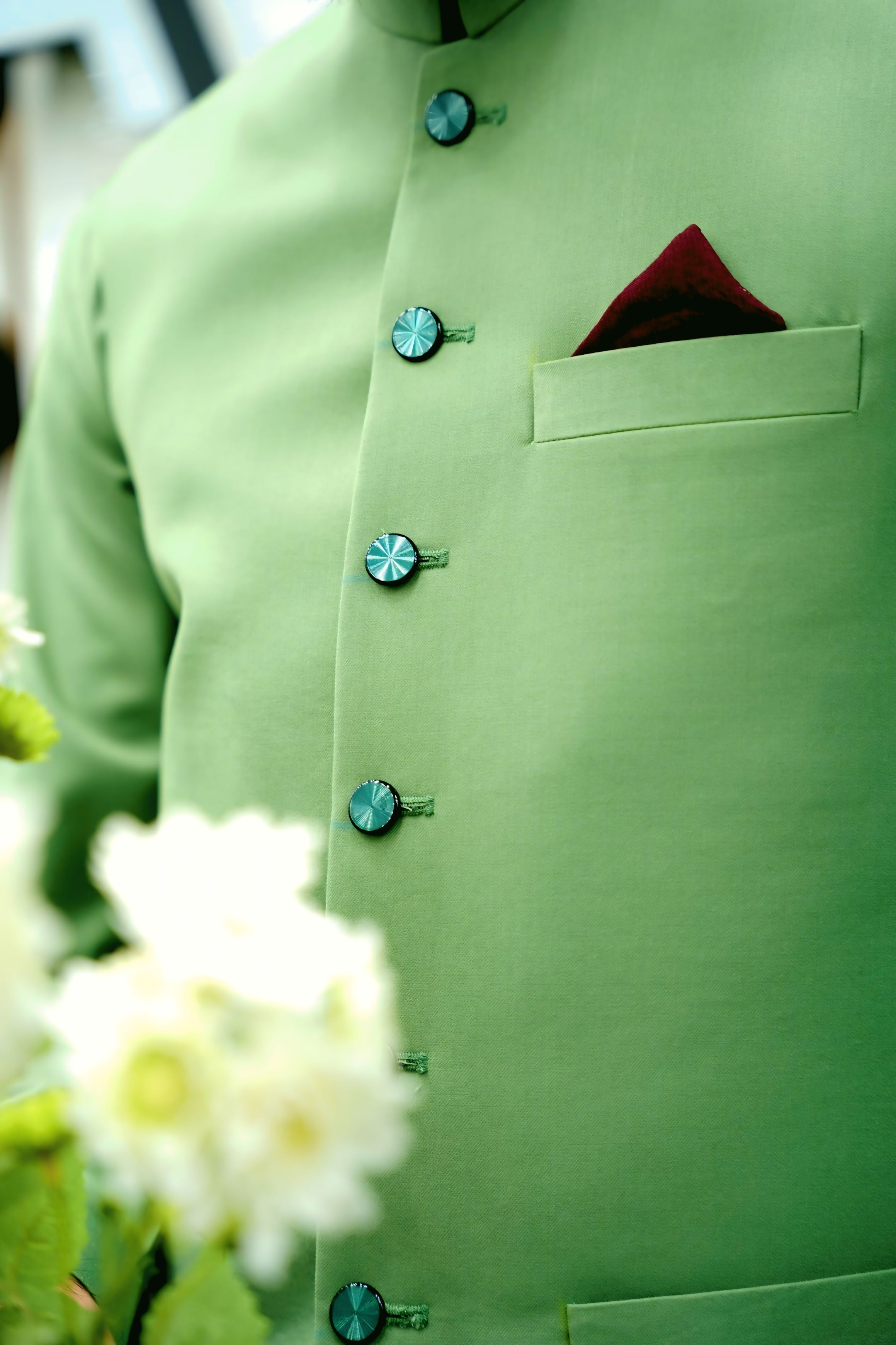 Sage Royal Stiched Wash & Wear Suit