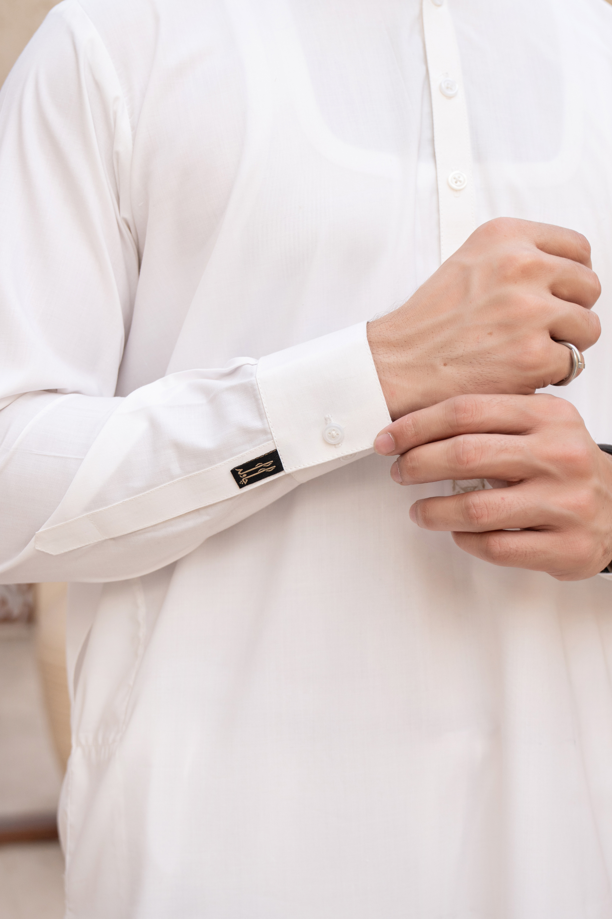 Prime Wash & Wear Plain Stitched Suit – Off-White