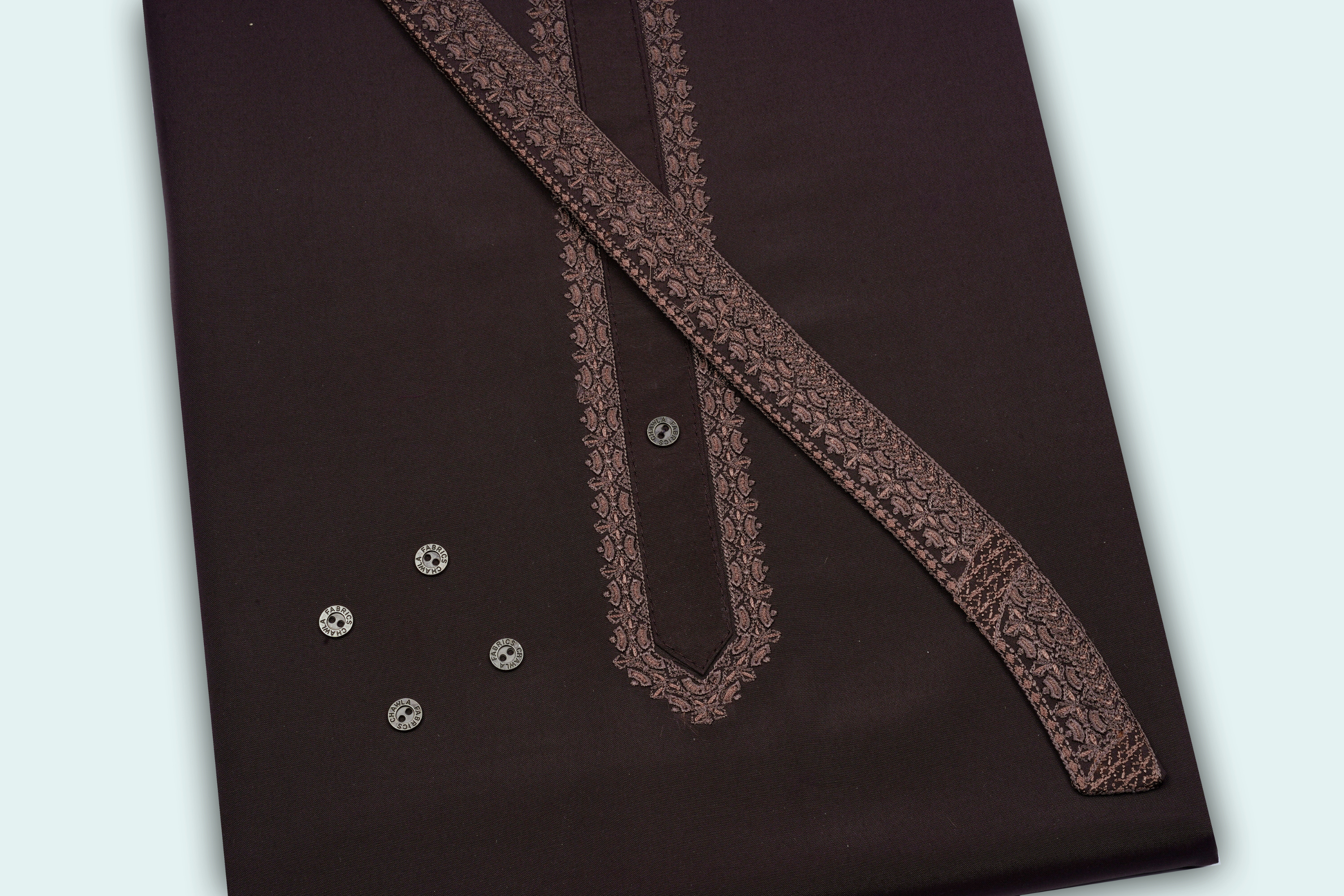 DOUBLE HORSE WASH N WEAR EMB D # 703 - Chawla Fabrics