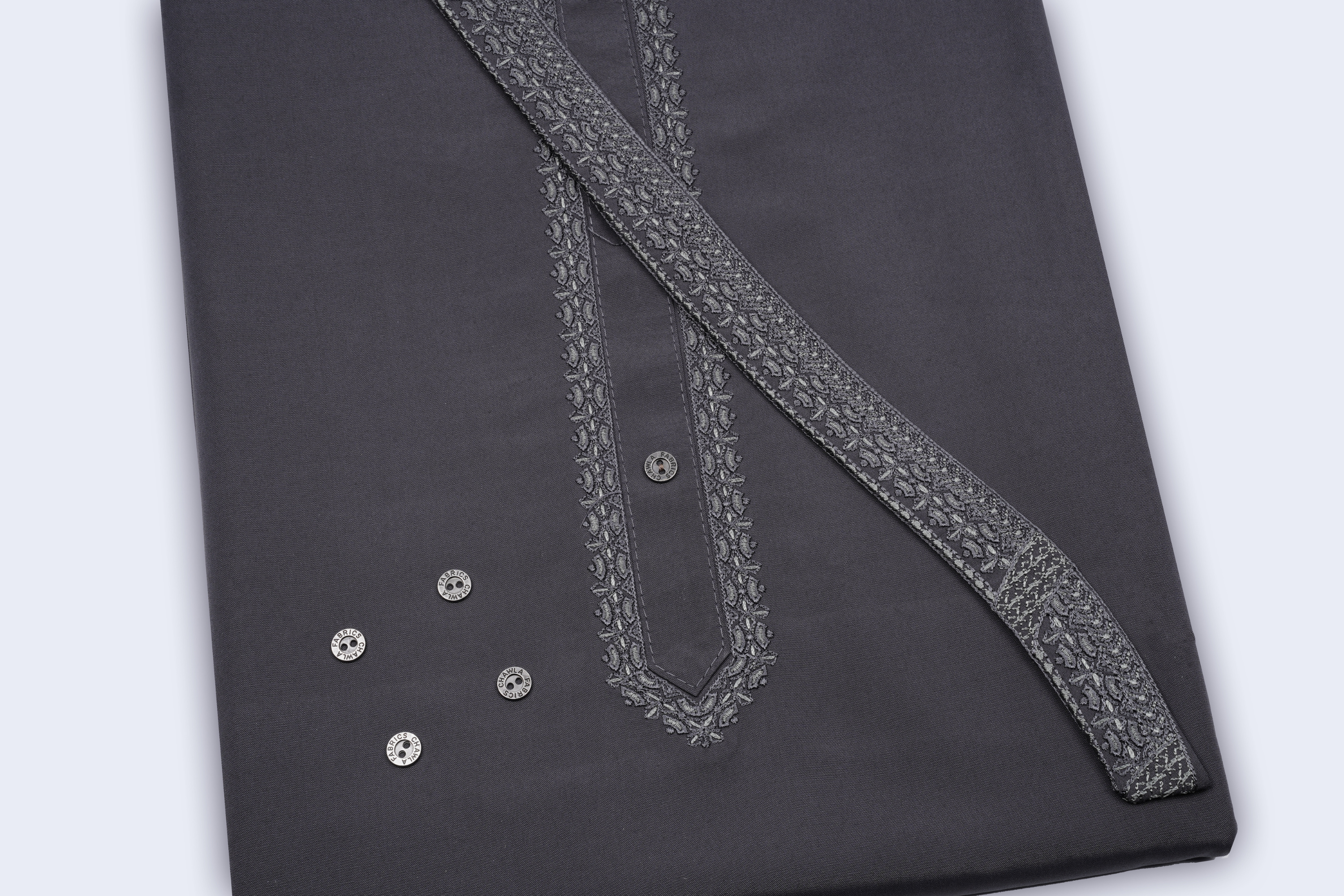 DOUBLE HORSE WASH N WEAR EMB D # 703 - Chawla Fabrics