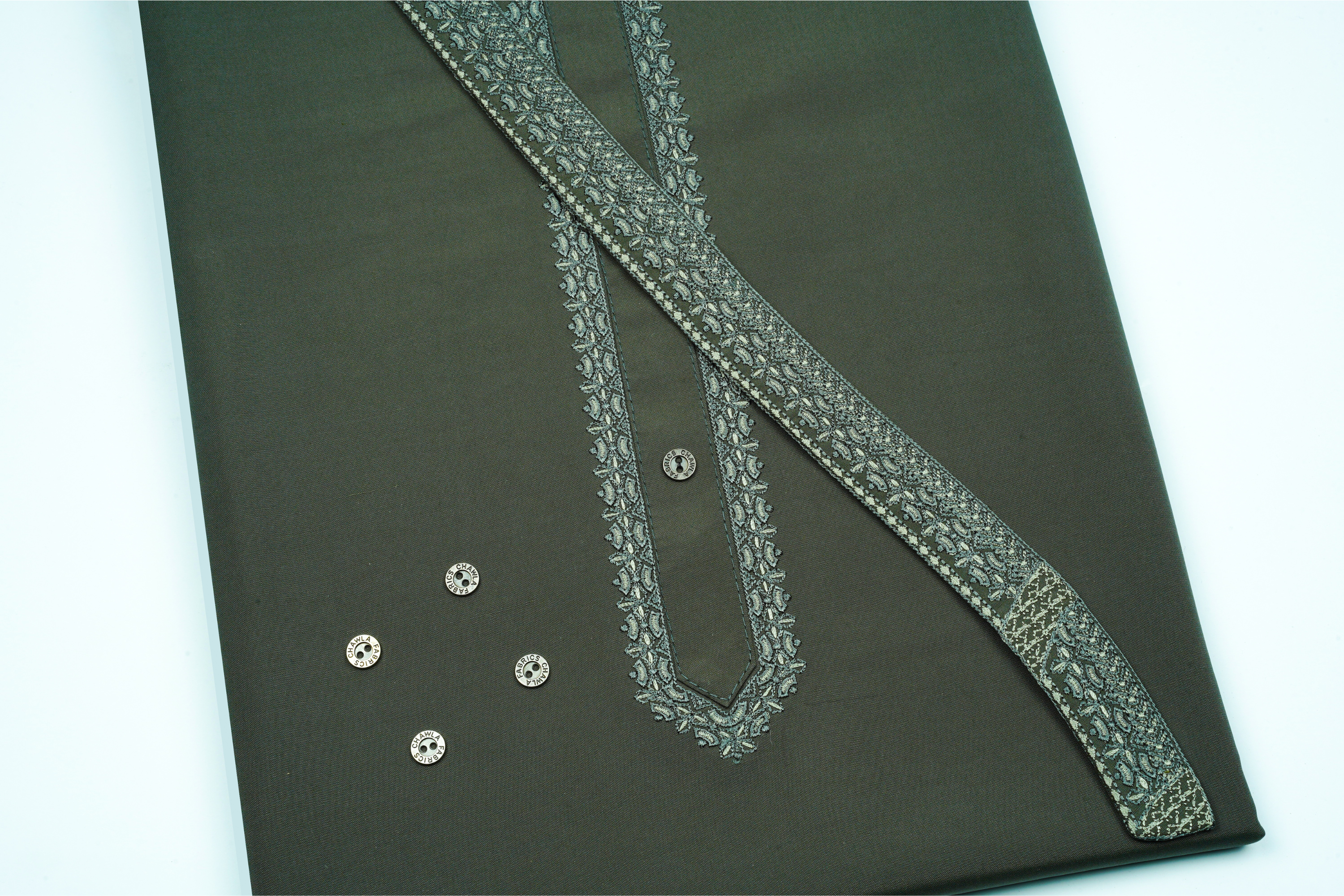 DOUBLE HORSE WASH N WEAR EMB D # 703 - Chawla Fabrics