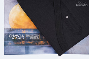 Coco Black & Blue - Chawla Fabrics