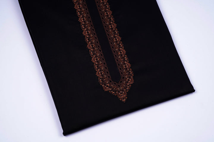 Pioneer Black Cotton Embroidery - Chawla Fabrics
