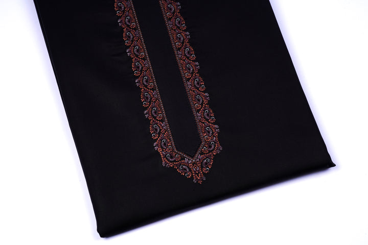 Pioneer Black Cotton Embroidery - Chawla Fabrics