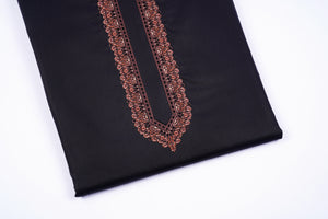 Pioneer Black Cotton Embroidery - Chawla Fabrics