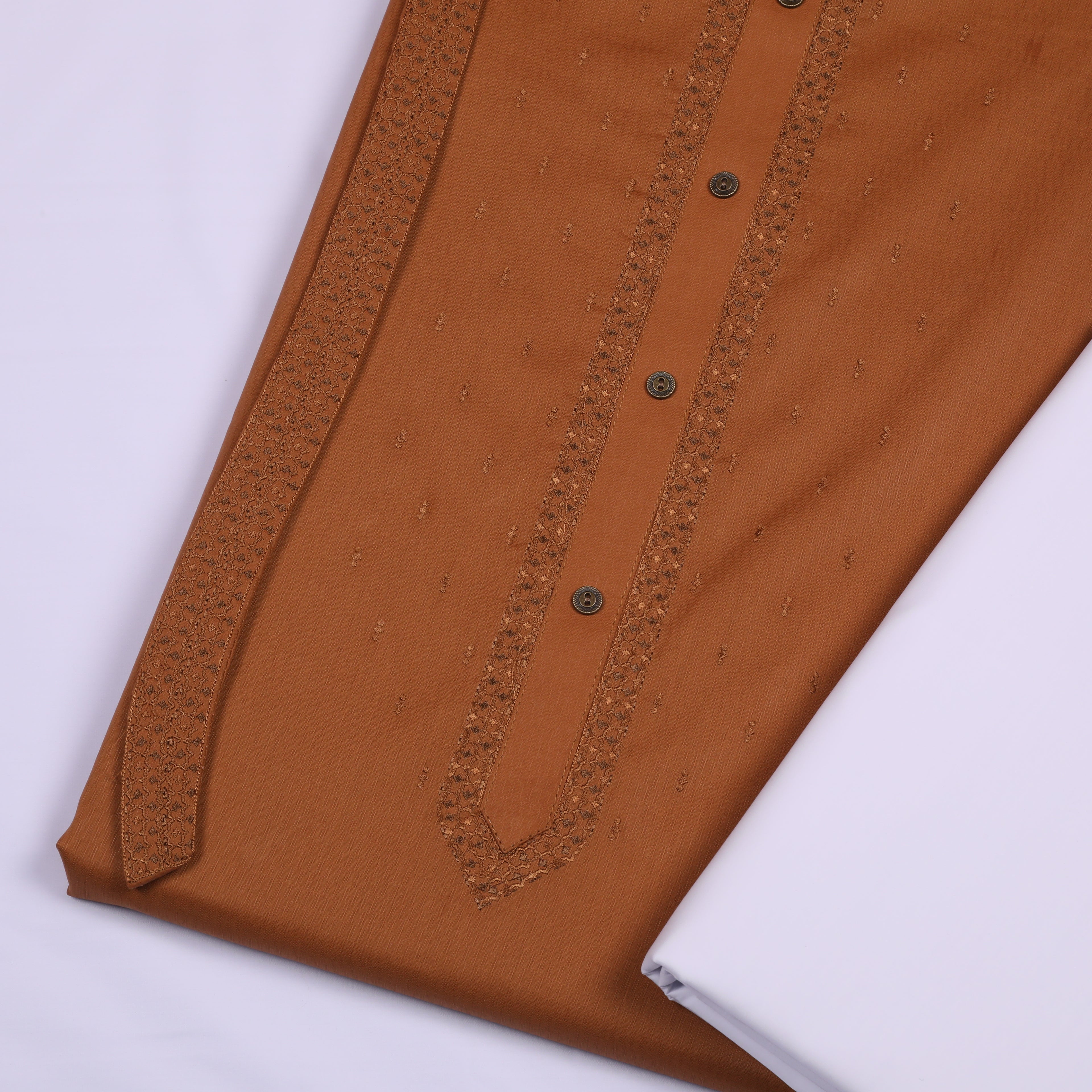 Kenwood Cotton Kurta Embroidery Design # 165 - Chawla Fabrics