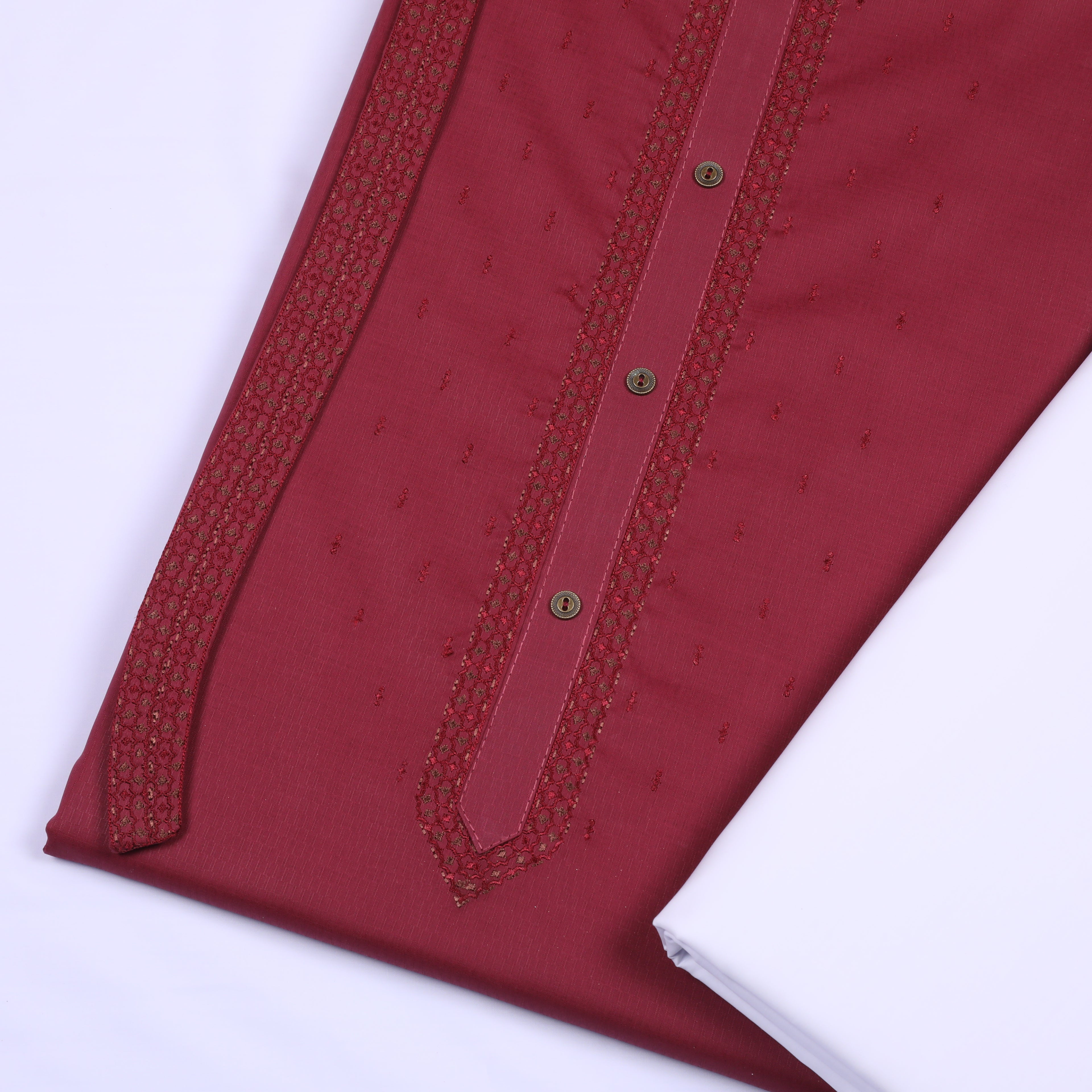 Kenwood Cotton Kurta Embroidery Design # 165 - Chawla Fabrics