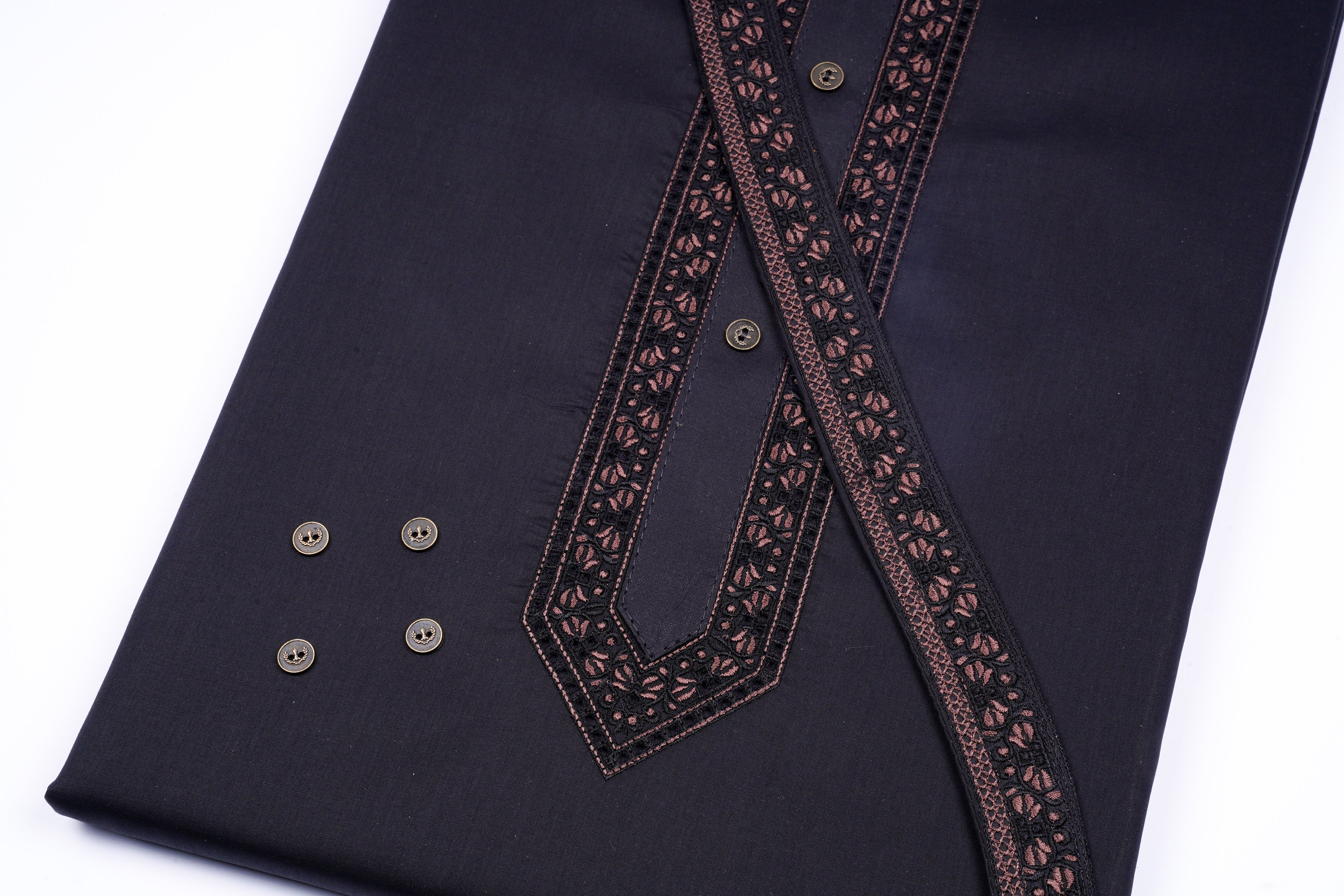 SHAH JAHAN LAWN COTTON EMB GALA BAN (D # 912) - Chawla Fabrics